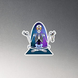 Cosmic Zen Skeleton Magnet