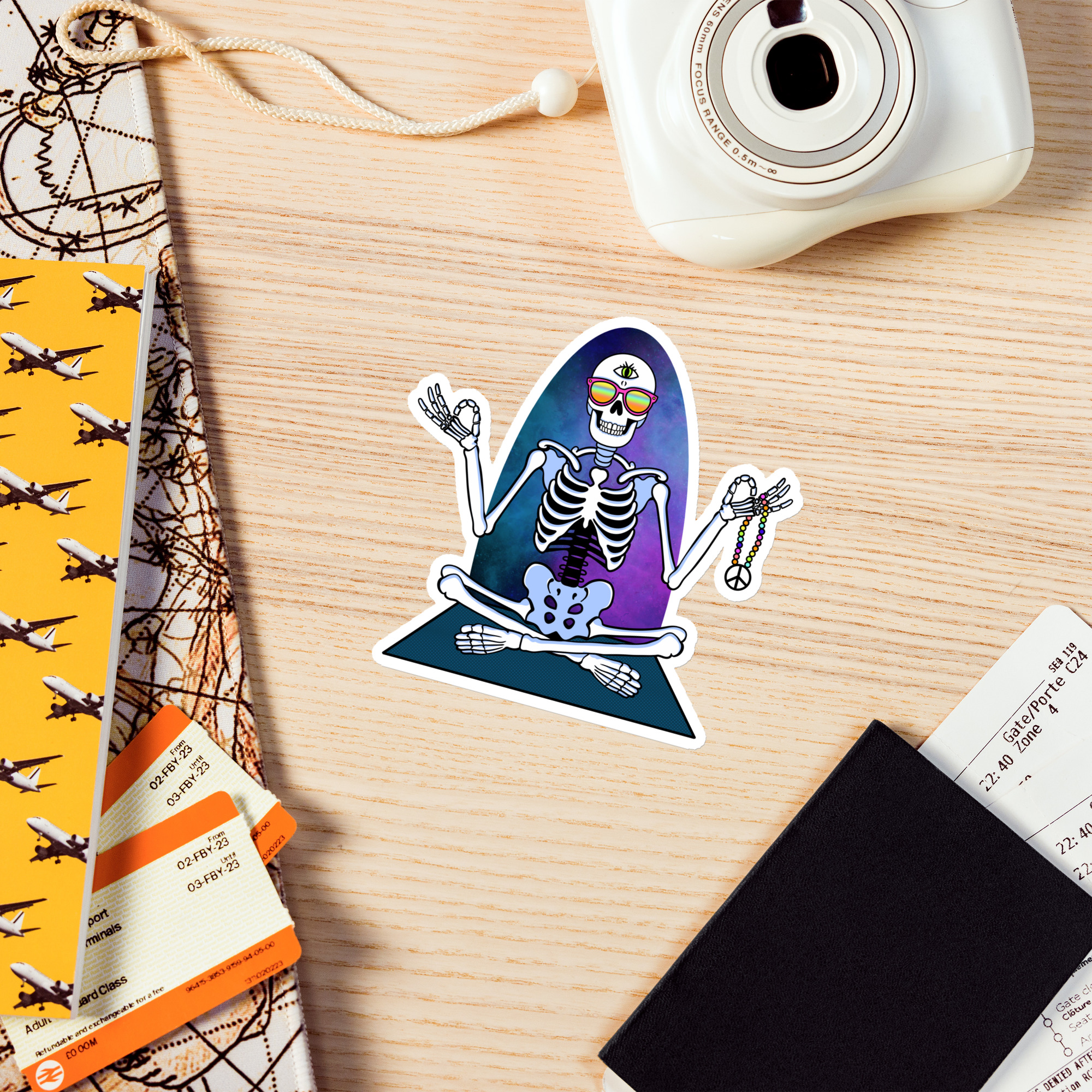 Cosmic Zen Skeleton Magnet - Image 2